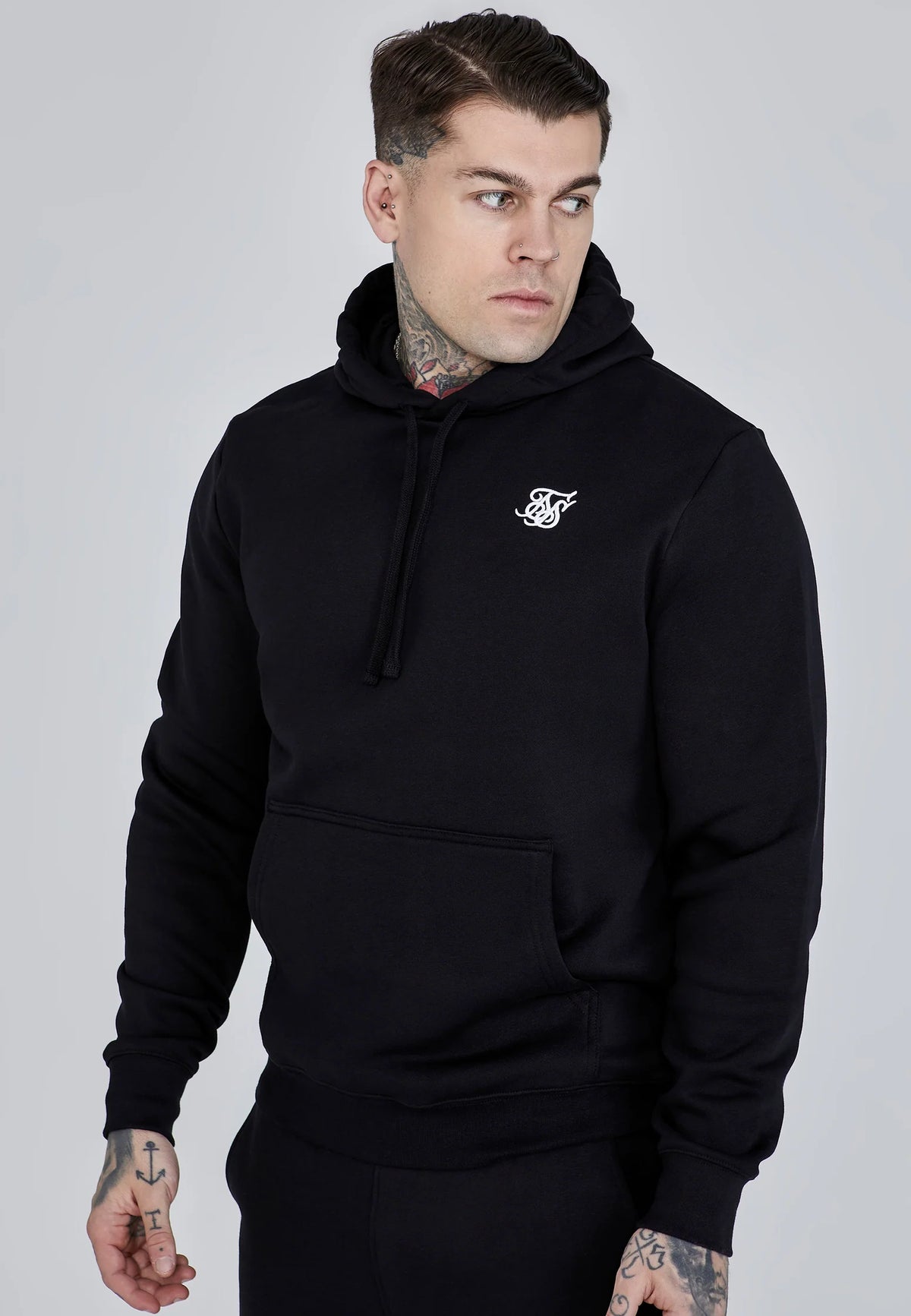 SikSilk Black Essentials Hoodie