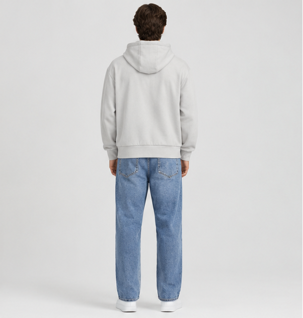 Armani Exchange light-colored or taupe/white zip-up hoodie