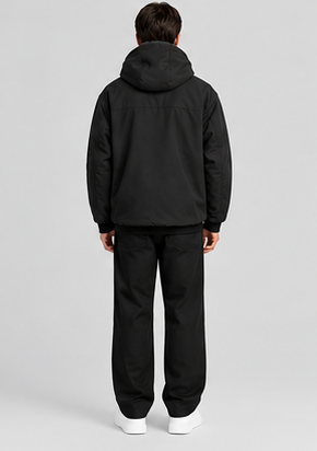 Michael Kors Men's Hooded Softshell Jacket with Faux Sherpa Lining