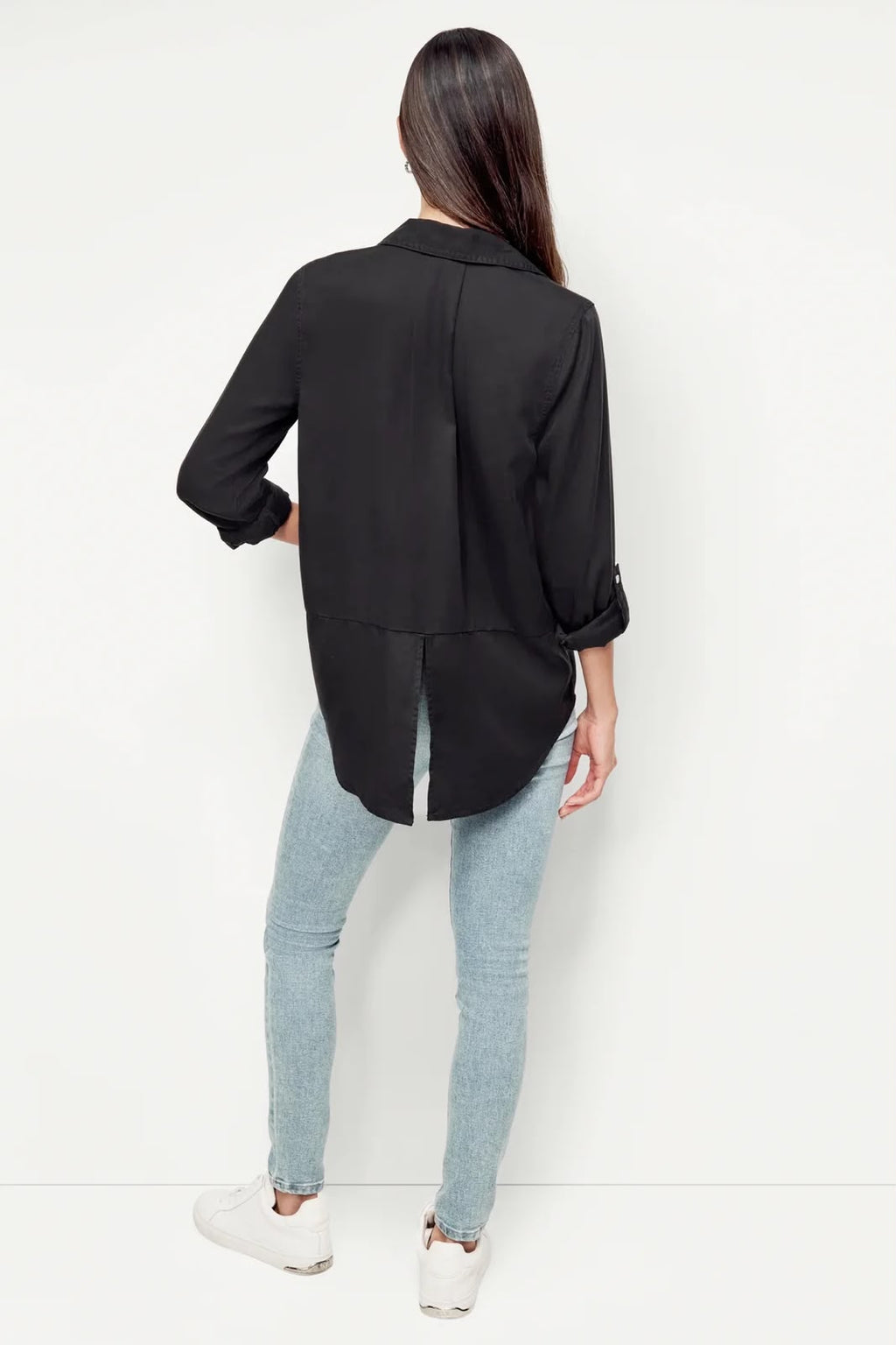 DKNY SPLIT BACK BUTTON FRONT WITH ROLL TAB