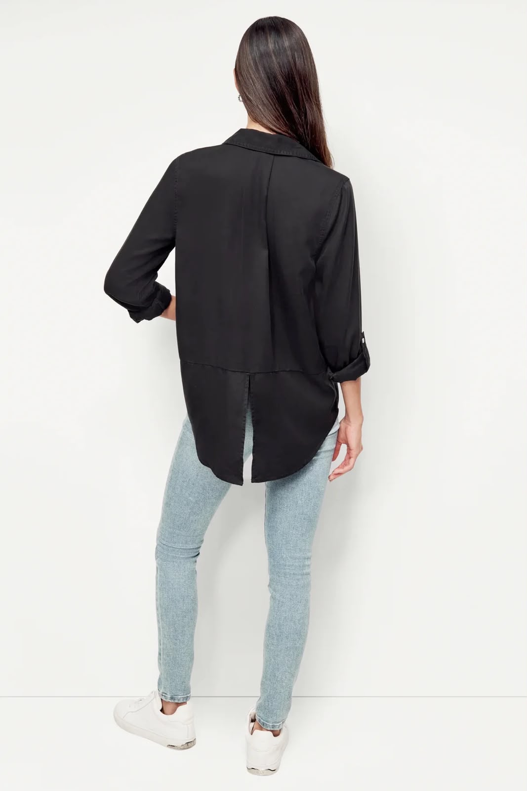 DKNY SPLIT BACK BUTTON FRONT WITH ROLL TAB