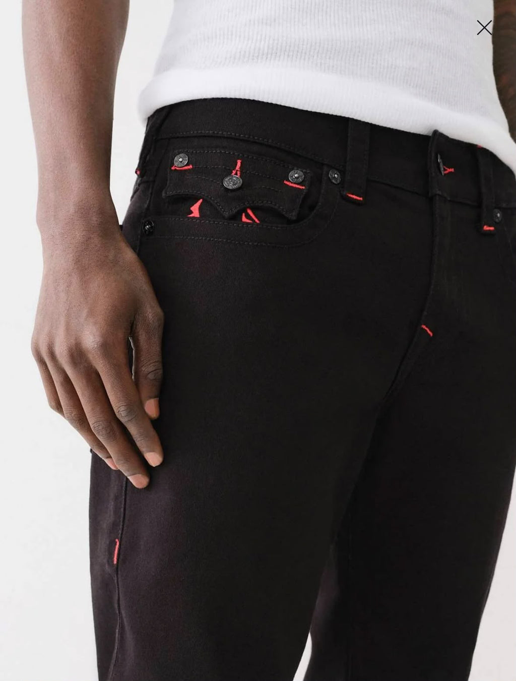 Men Embroidered Ricky Straight Fit Mid Rise Jeans