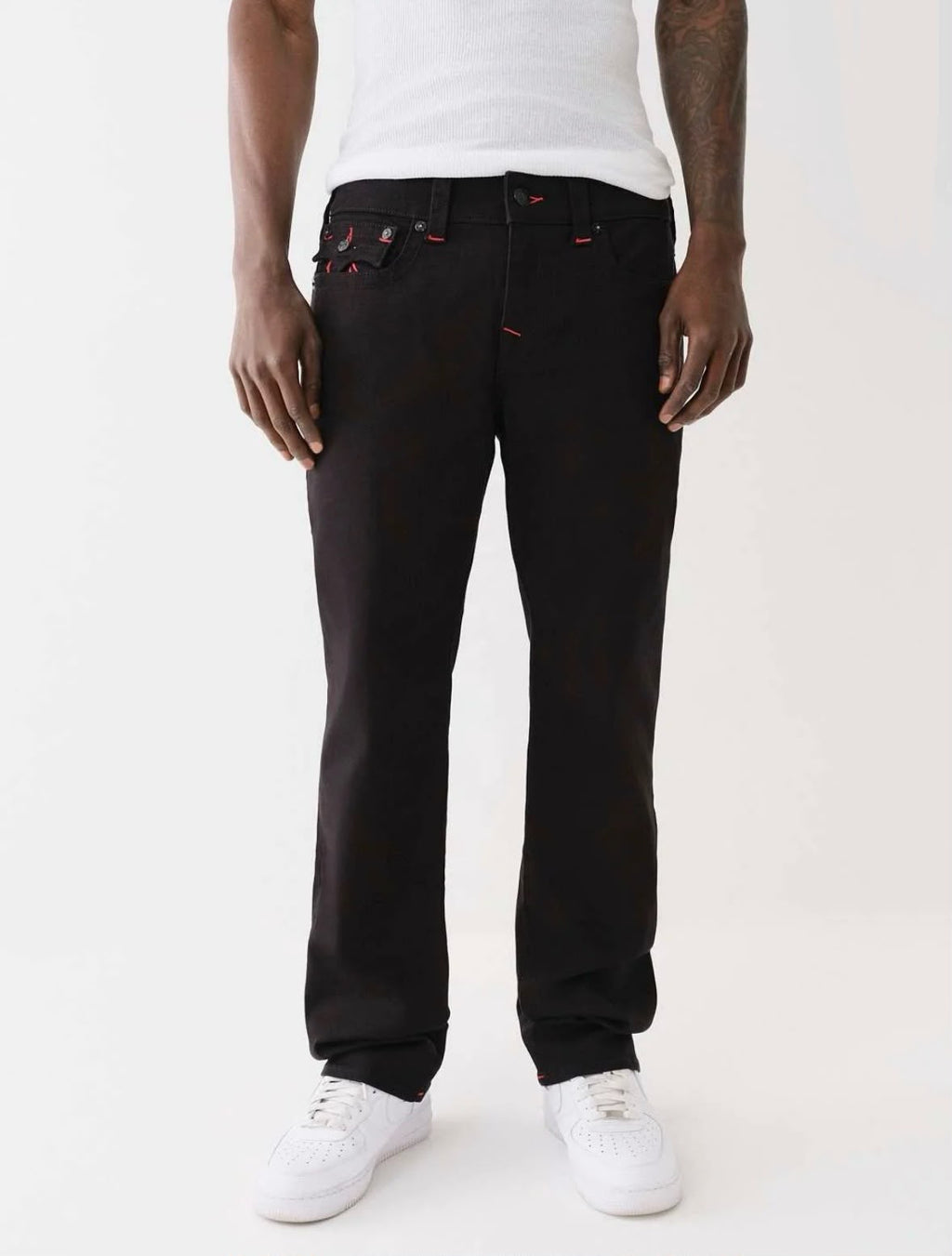 Men Embroidered Ricky Straight Fit Mid Rise Jeans