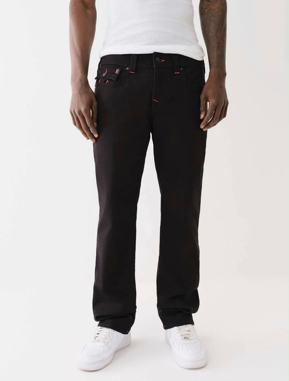 Men Embroidered Ricky Straight Fit Mid Rise Jeans