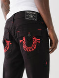 Men Embroidered Ricky Straight Fit Mid Rise Jeans