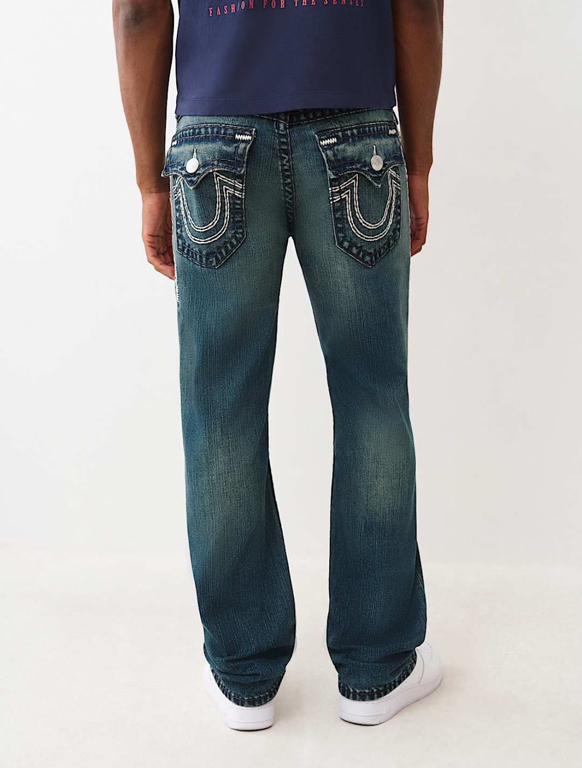 TRUE RELIGION Men Ricky Super QT Blue Jeans