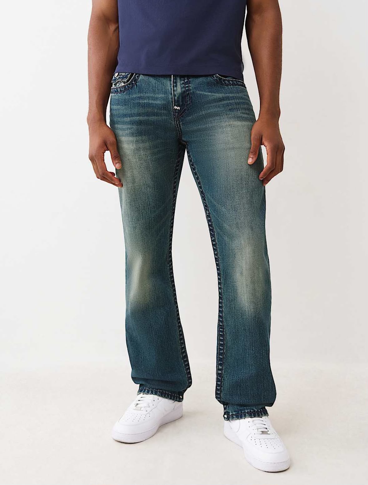 TRUE RELIGION Men Ricky Super QT Blue Jeans