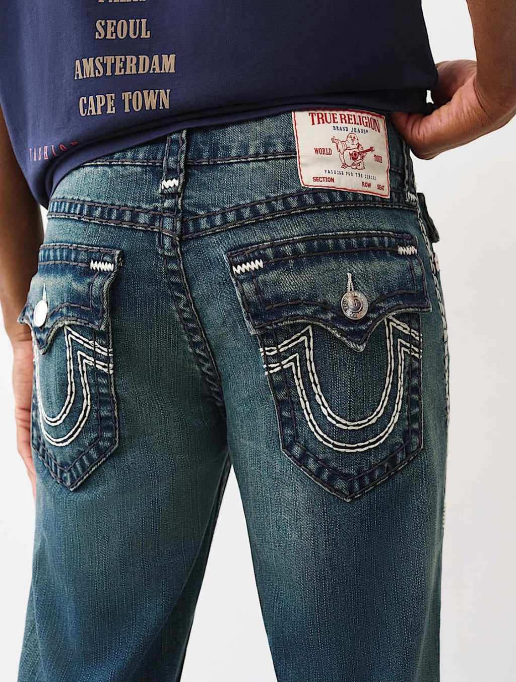 TRUE RELIGION Men Ricky Super QT Blue Jeans
