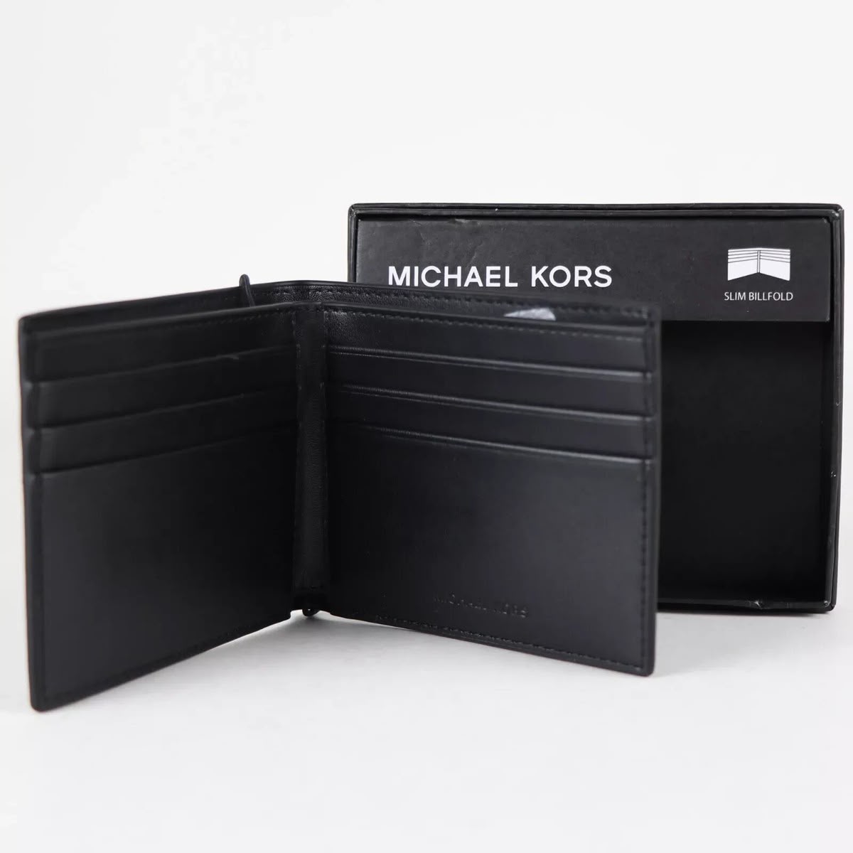 MK Black Leather Wallet