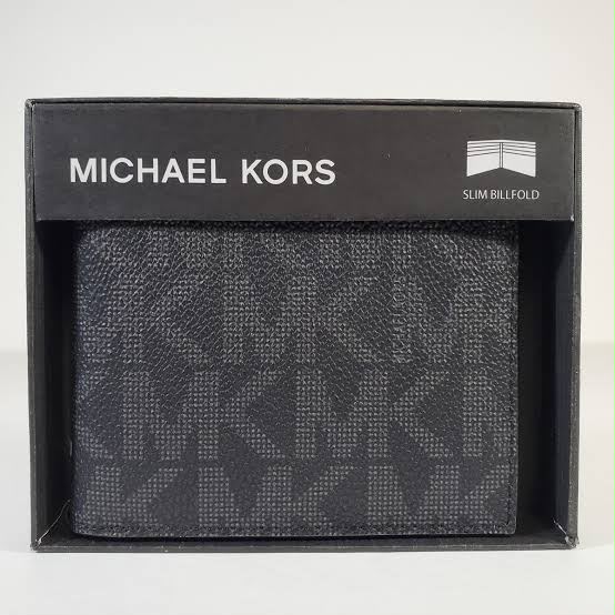 MK Black Leather Wallet