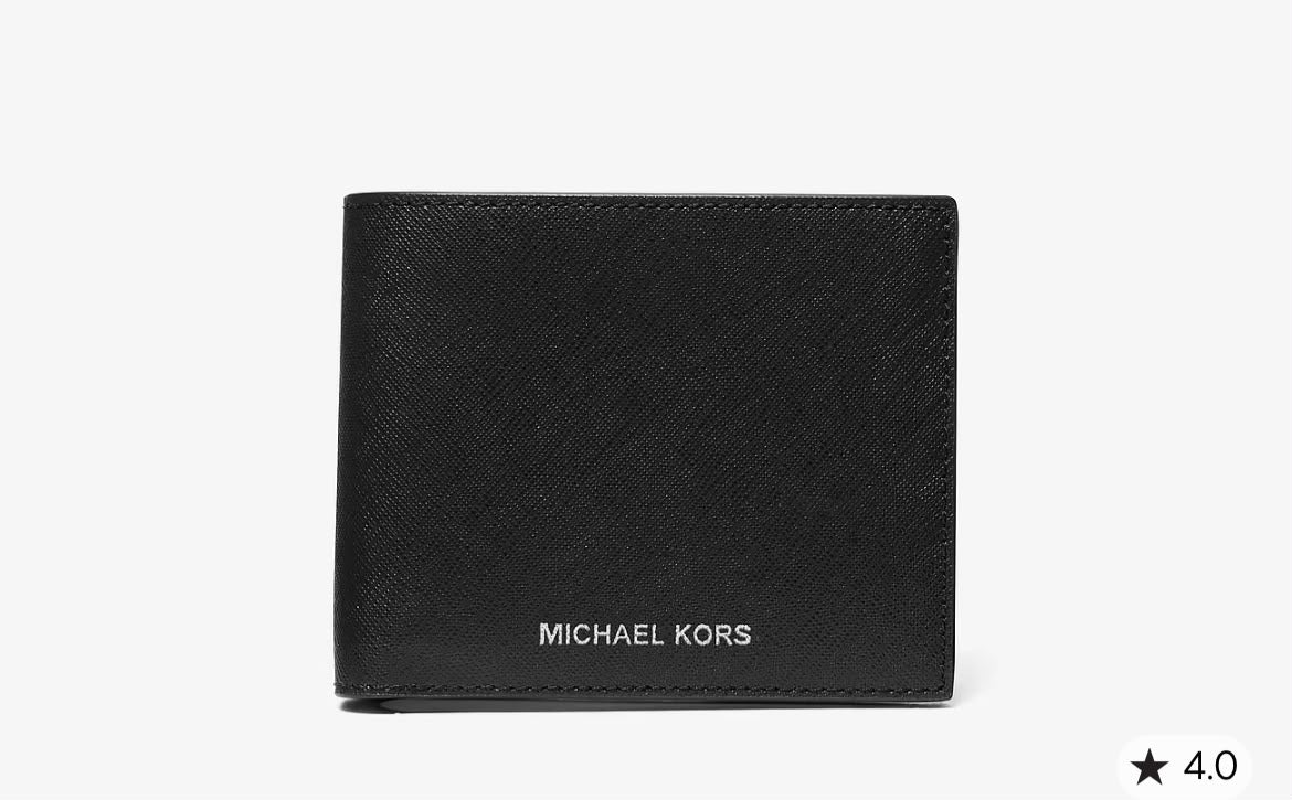 MK Black Leather Wallet
