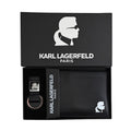 Karl Lagerfeld paris black wallet + keychain