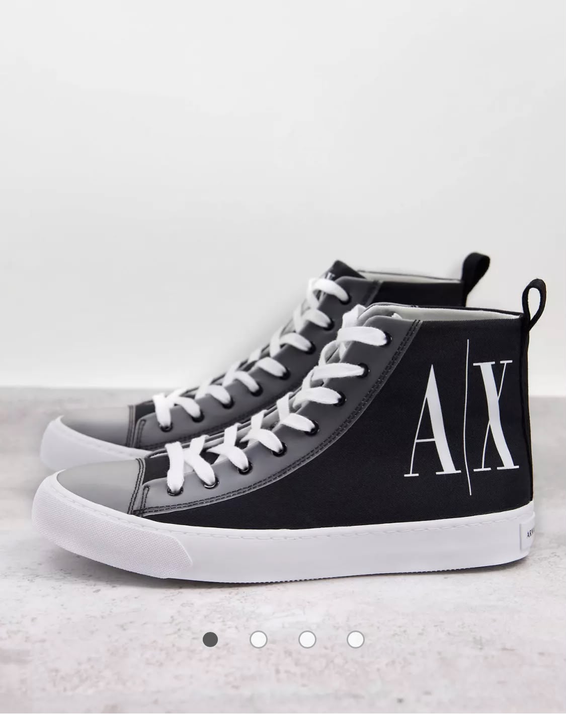 Armani Exchange Icon Project Logo High Top Lace-Up Sneaker