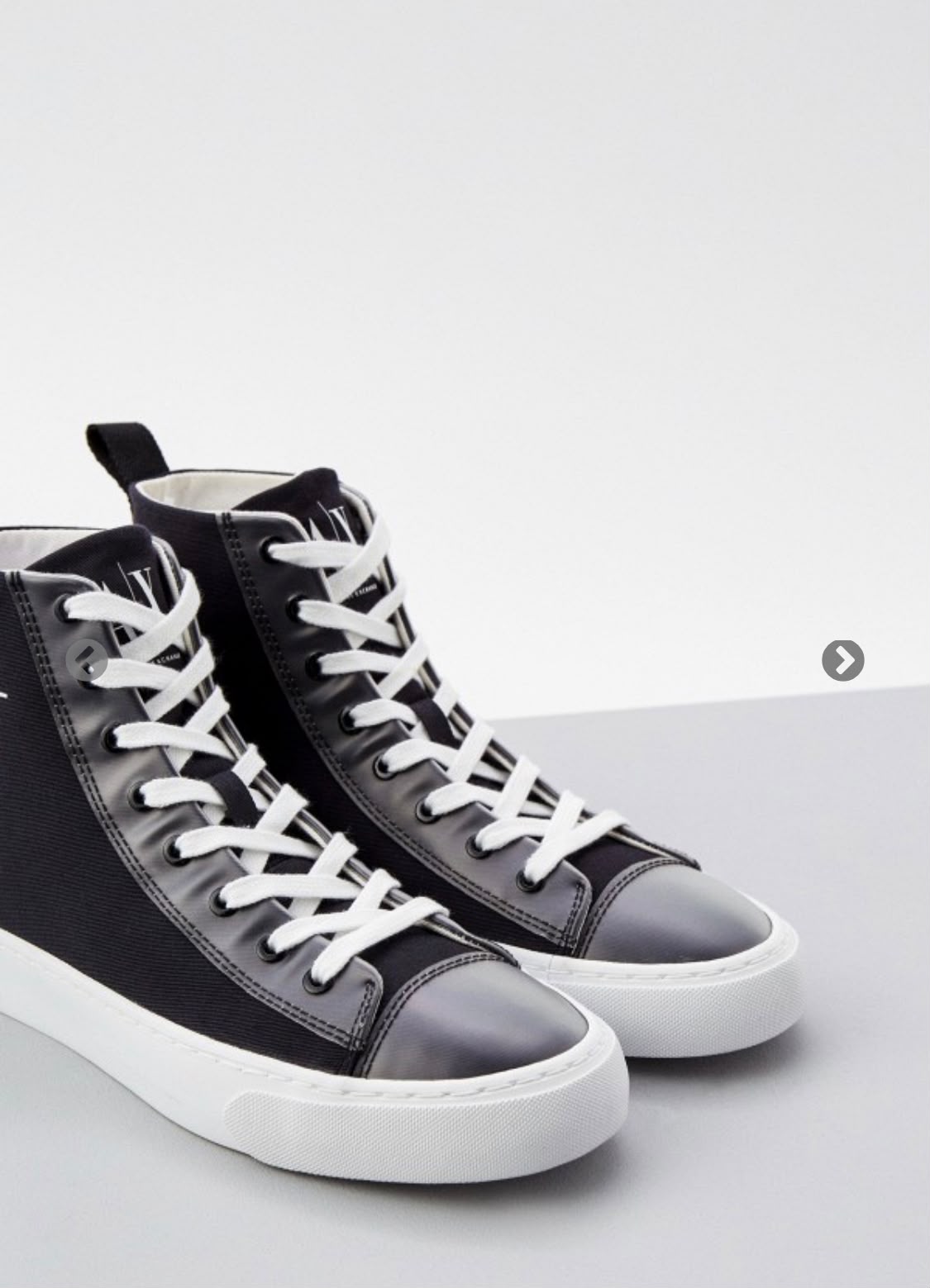 Armani Exchange Icon Project Logo High Top Lace-Up Sneaker