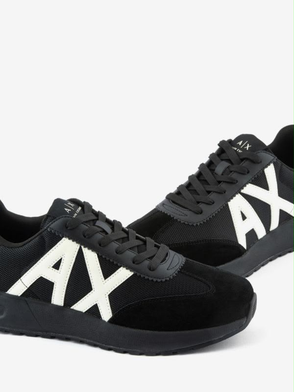 Armani Exchange Men's Logo Lace-Up Retro Running Sneakers