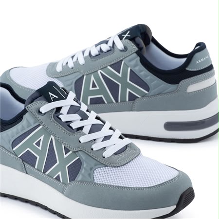 Armani Exchange Men's Logo Lace-Up Retro Running Sneakers