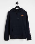Hollister Men's Contrast Icon Logo Fleece Hoodie