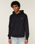 Hollister Men's Relaxed Popover Icon Fleece Hoodie