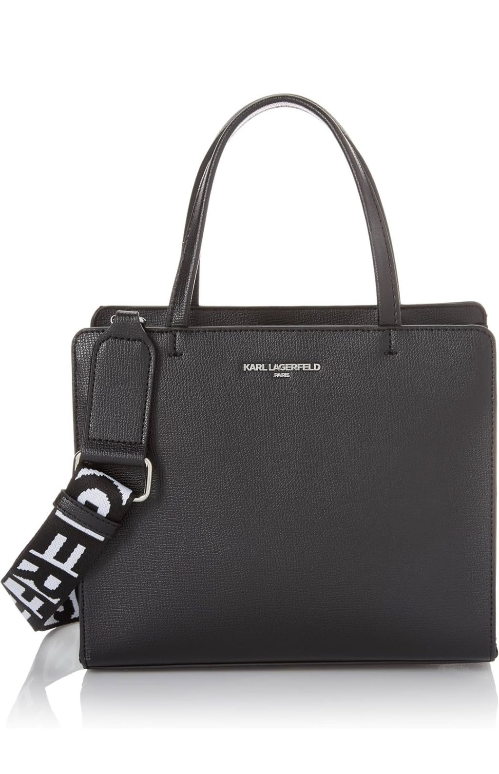 NWT KARL LAGERFELD PARIS BLACK CROSSBODY BAG BLUSH COMBO Reg.