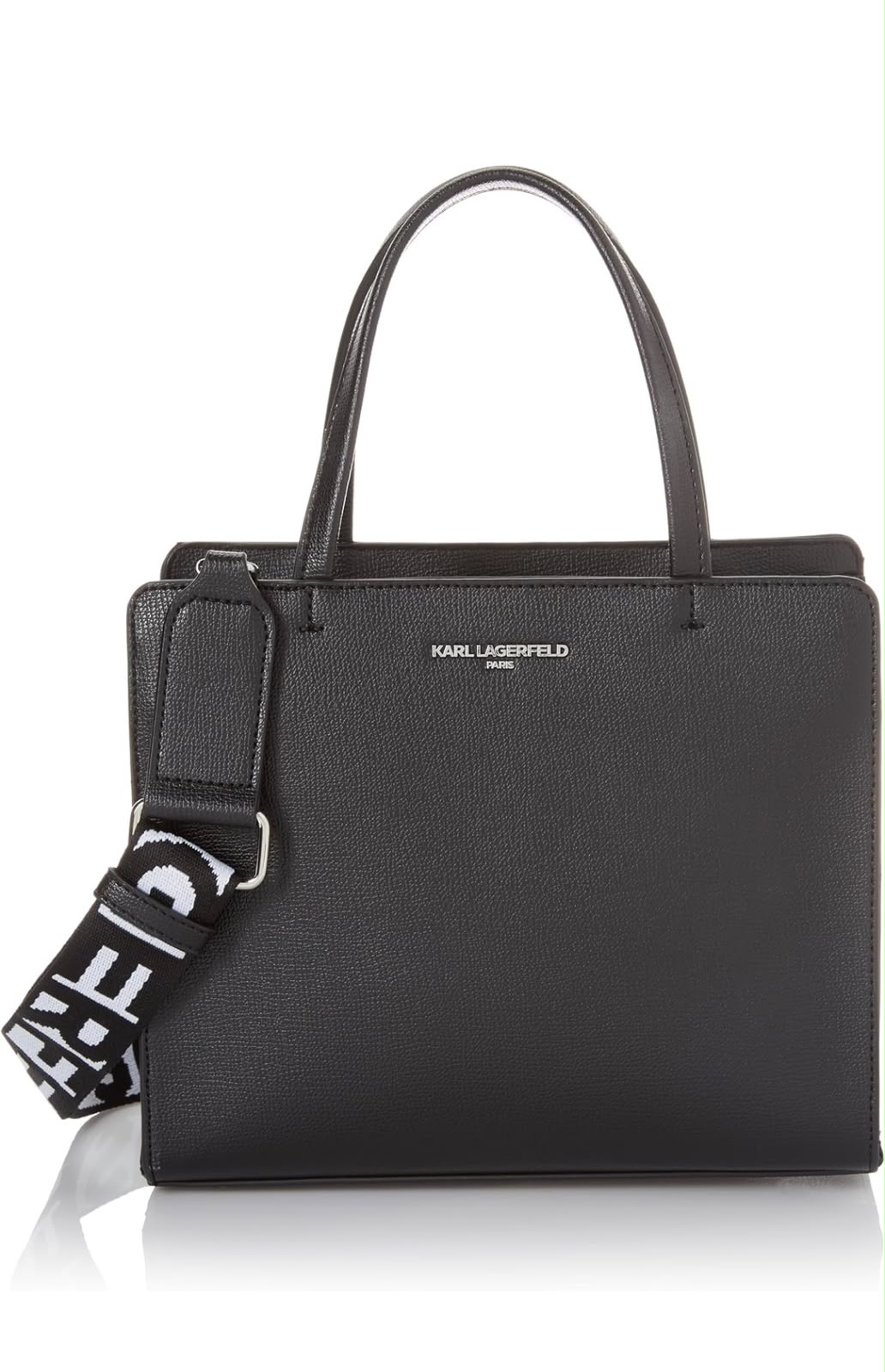 NWT KARL LAGERFELD PARIS BLACK CROSSBODY BAG BLUSH COMBO Reg.