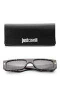 Just Cavalli Shiny Grey Demi Acetate Frame and Smoke Sunglasses