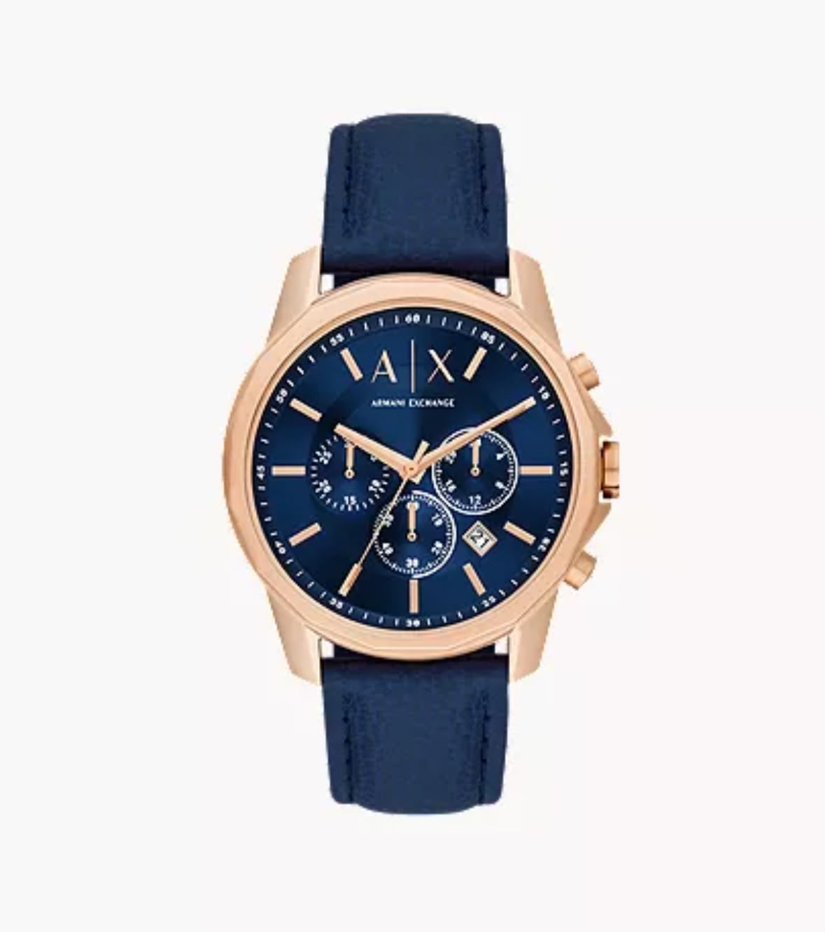 Armani Exchange Watch for Men, Chronograph Movement and 44mm Case Size with Stainless Steel, Leather or Silicone Strap