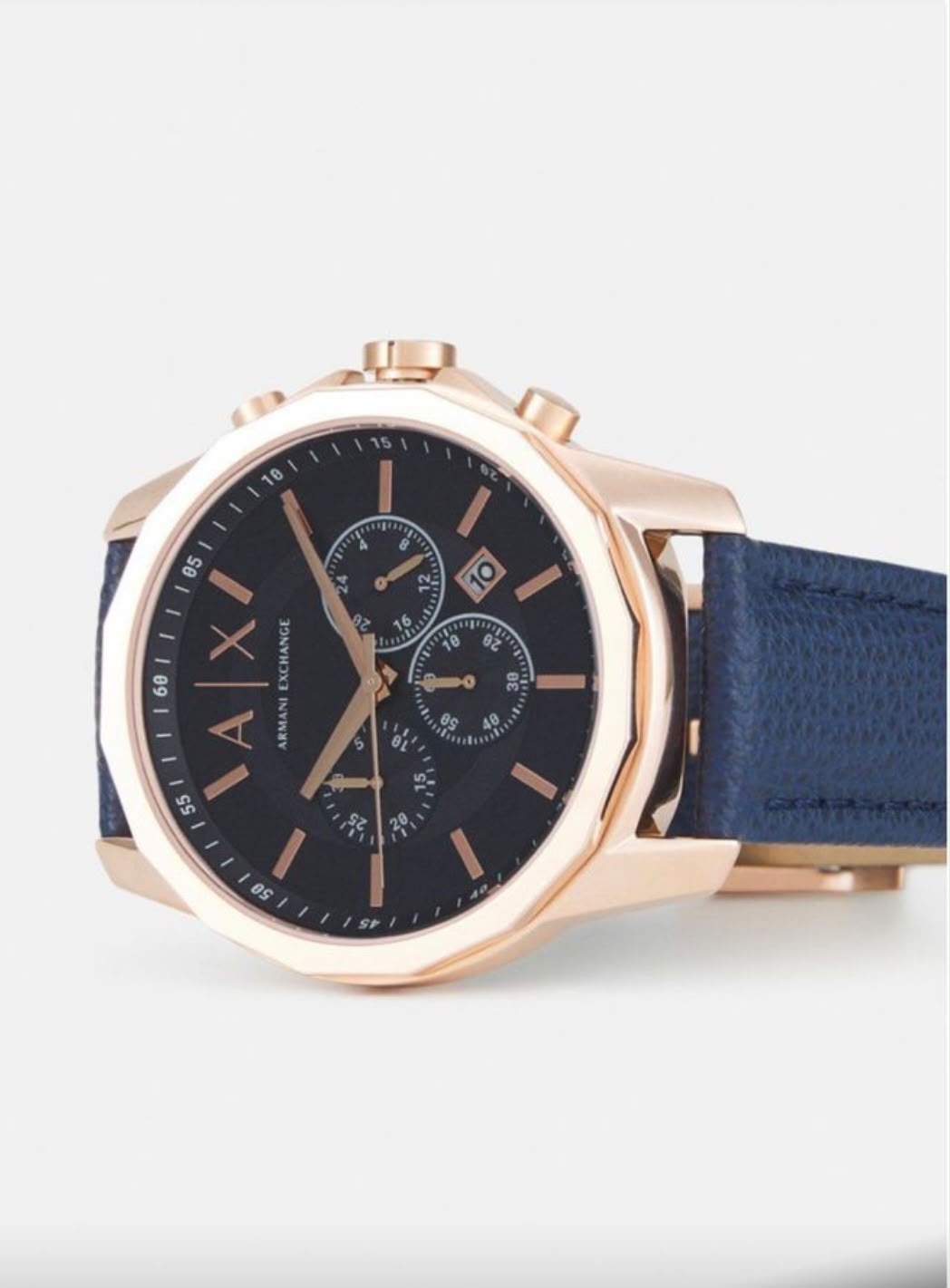 Armani Exchange Watch for Men, Chronograph Movement and 44mm Case Size with Stainless Steel, Leather or Silicone Strap