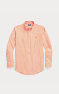 Polo Ralph Lauren striped shirt with logo in orange Slim Fit