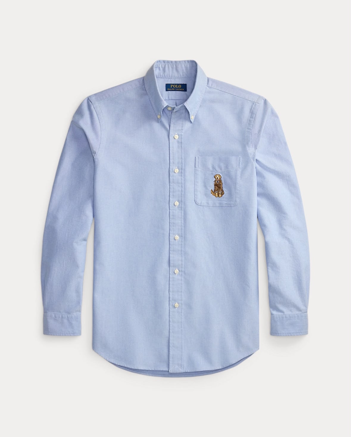 Classic Fit Dog-Embroidered Oxford Shirt