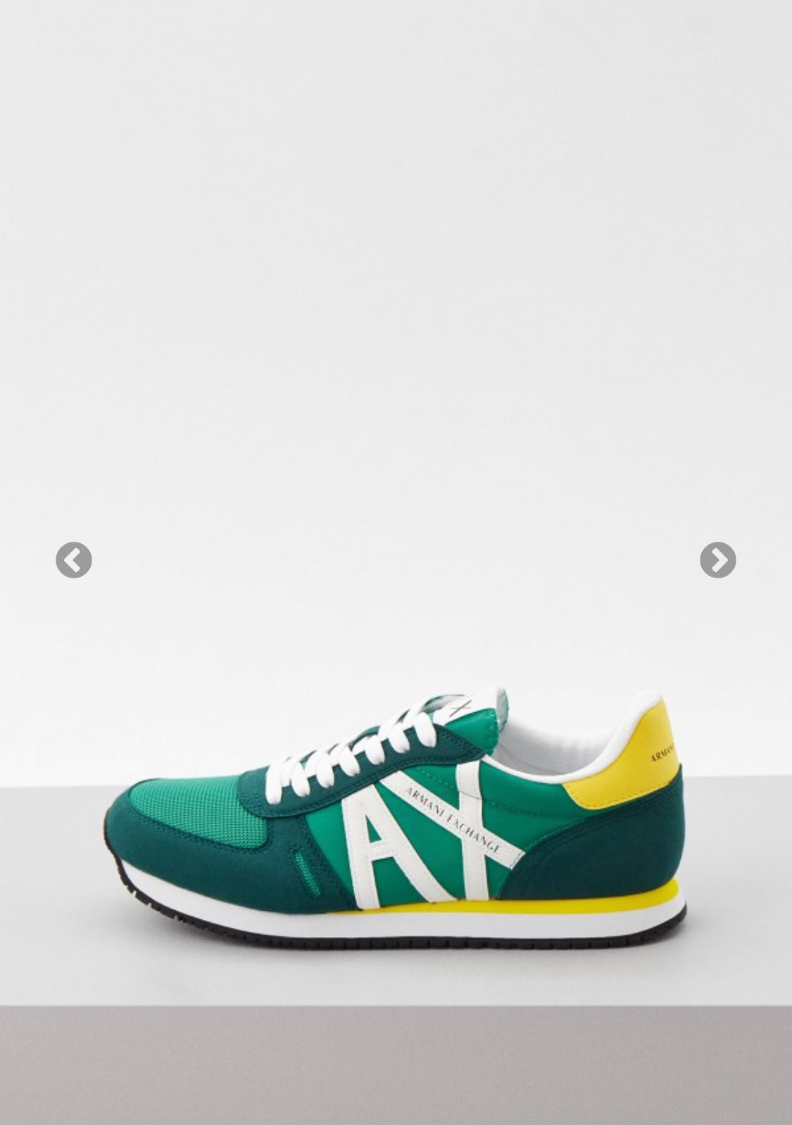 Armani Exchange Men's Retro Block Multicolor Running Sneakers