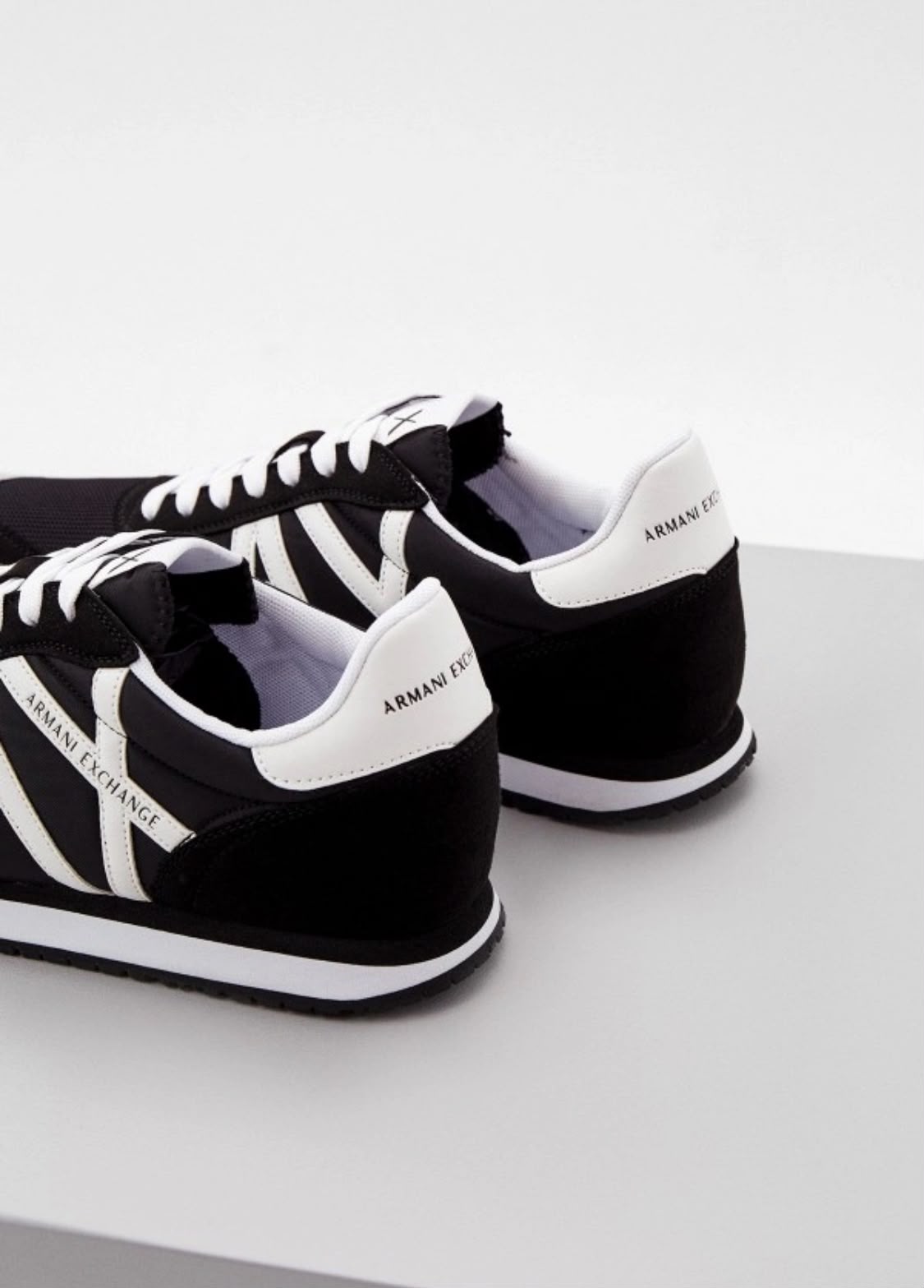 Armani Exchange Men's Retro Block Multicolor Running Sneakers