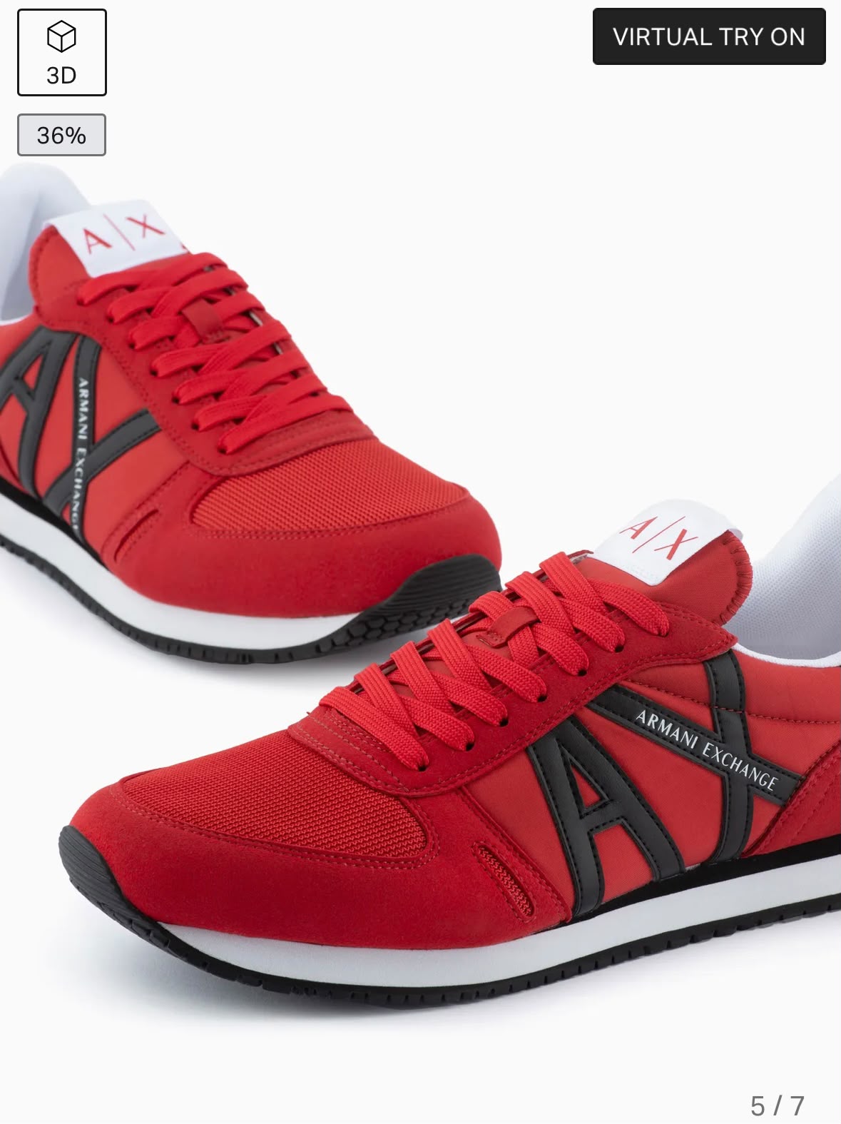 Armani Exchange Men's Retro Block Multicolor Running Sneakers