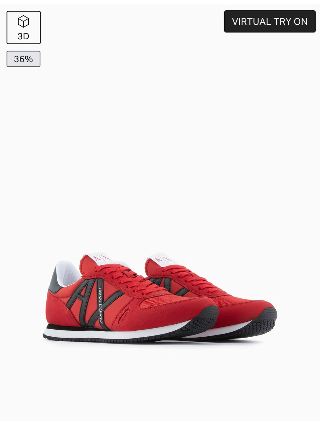 Armani Exchange Men's Retro Block Multicolor Running Sneakers