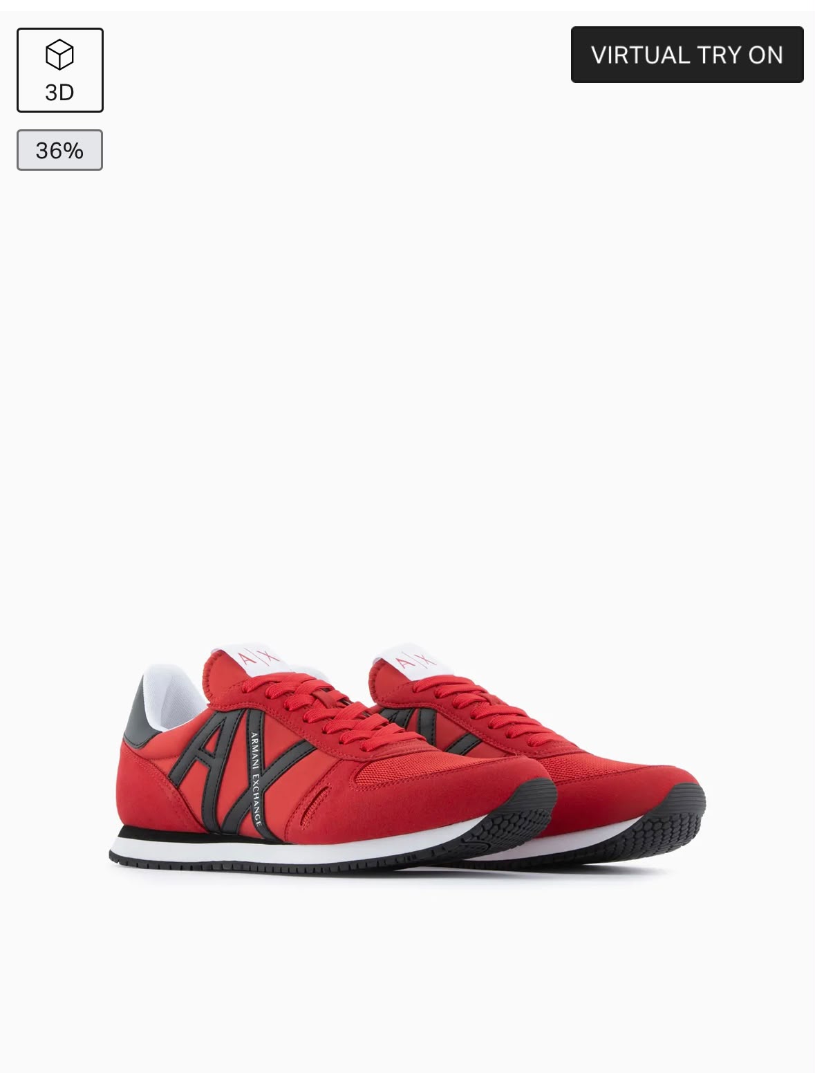 Armani Exchange Men's Retro Block Multicolor Running Sneakers