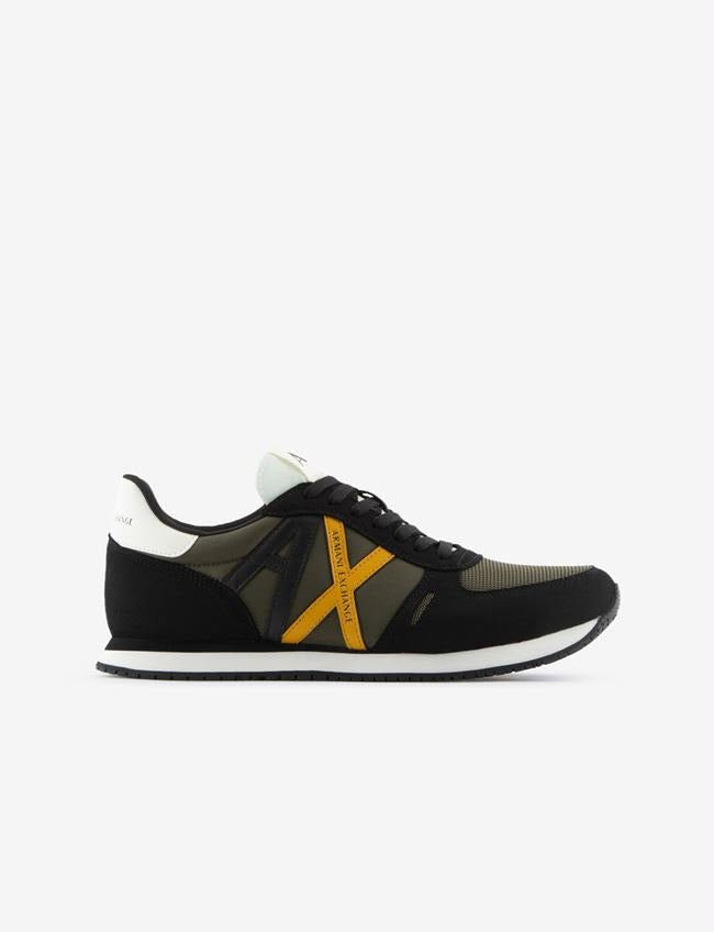 Armani Exchange Men's Retro Block Multicolor Running Sneakers