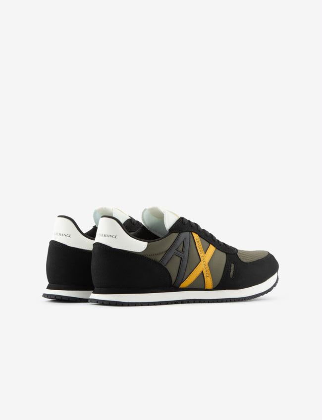 Armani Exchange Men's Retro Block Multicolor Running Sneakers