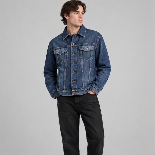 True Religion Jimmy Deconstructed Horseshoe Denim Jacket