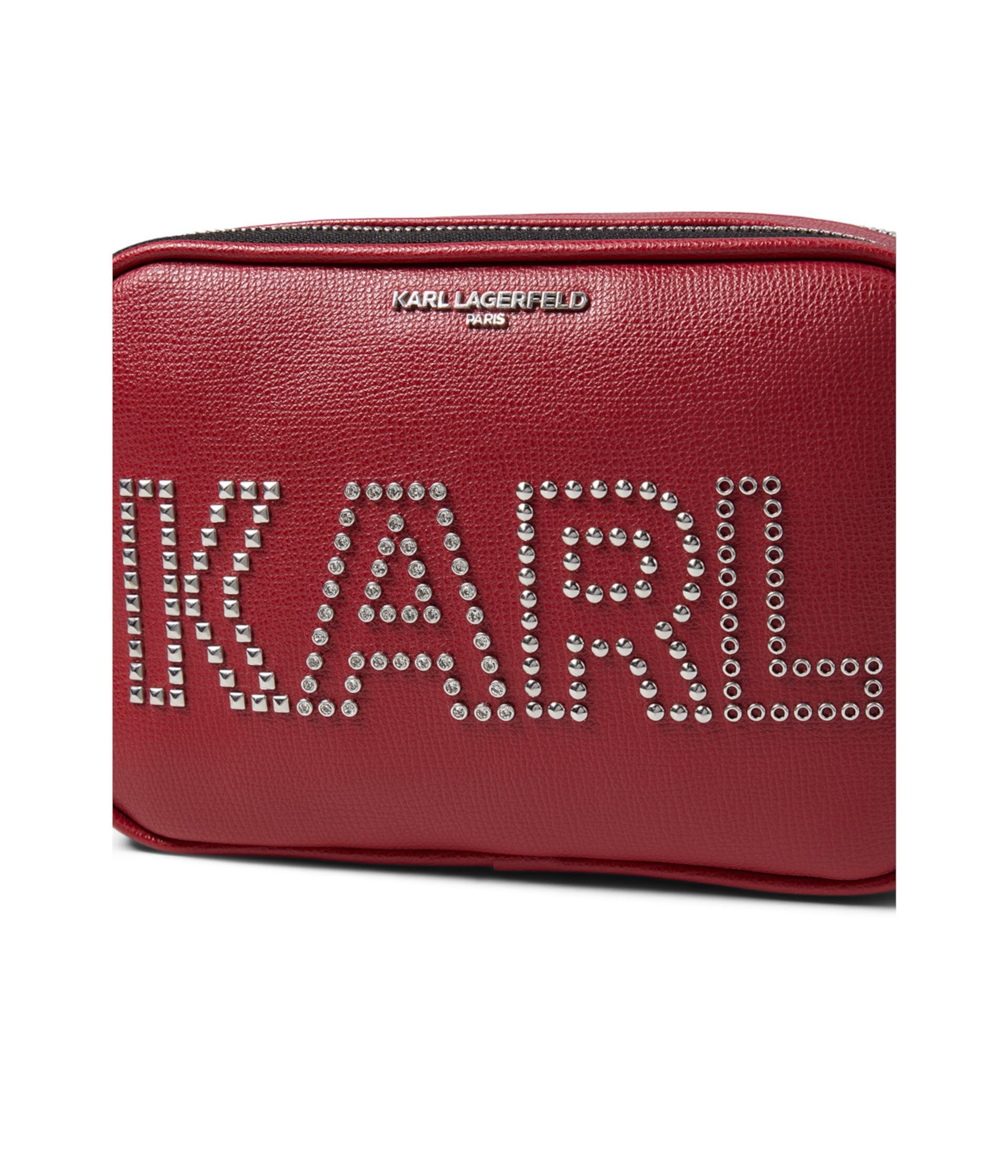 KARL LAGERFELD Maybelle Red Rivets Crossbody