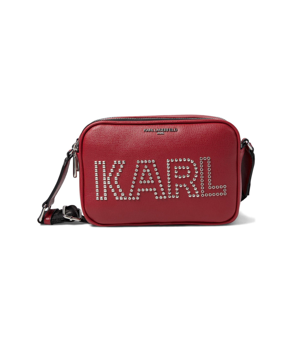 KARL LAGERFELD Maybelle Red Rivets Crossbody