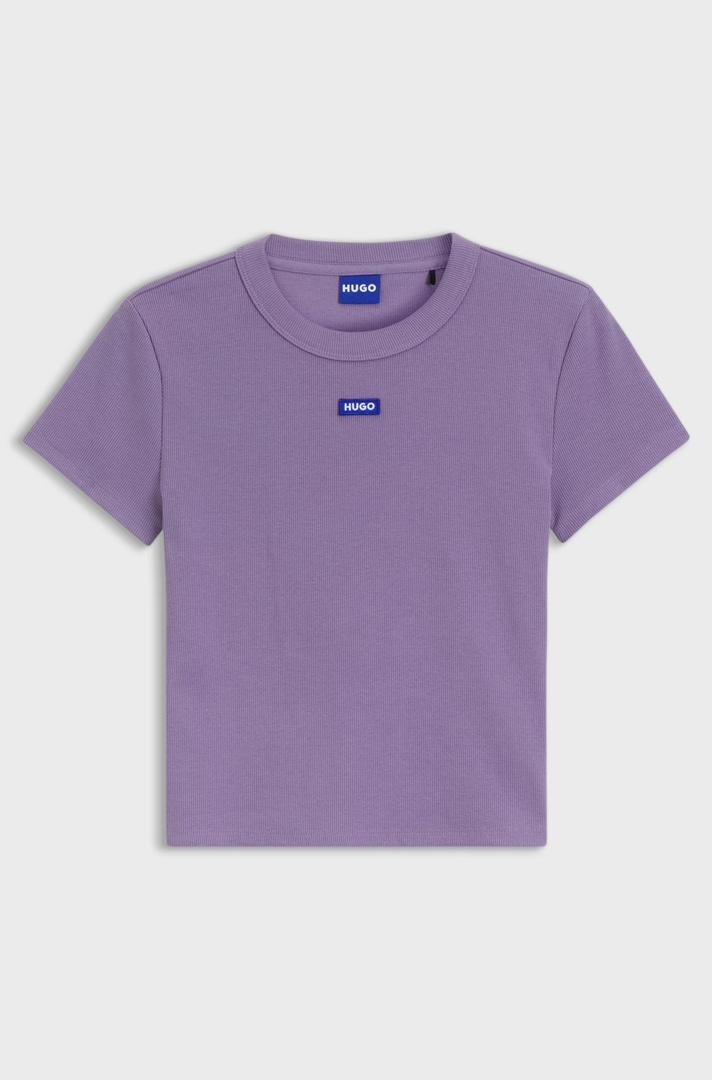 HUGO SLIM-FIT CROPPED T-SHIRT IN STRETCH COTTON