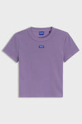 HUGO SLIM-FIT CROPPED T-SHIRT IN STRETCH COTTON